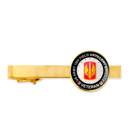 Us Army 18th Field Artillery Brigade Military Veteran Tie Clip Tie Bar Gift