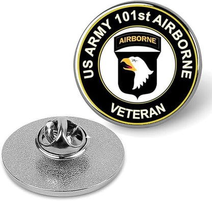 U.S. Army 101st Airborne Lapel Pin Veteran Tie Suit Shirt Pinback-Silver