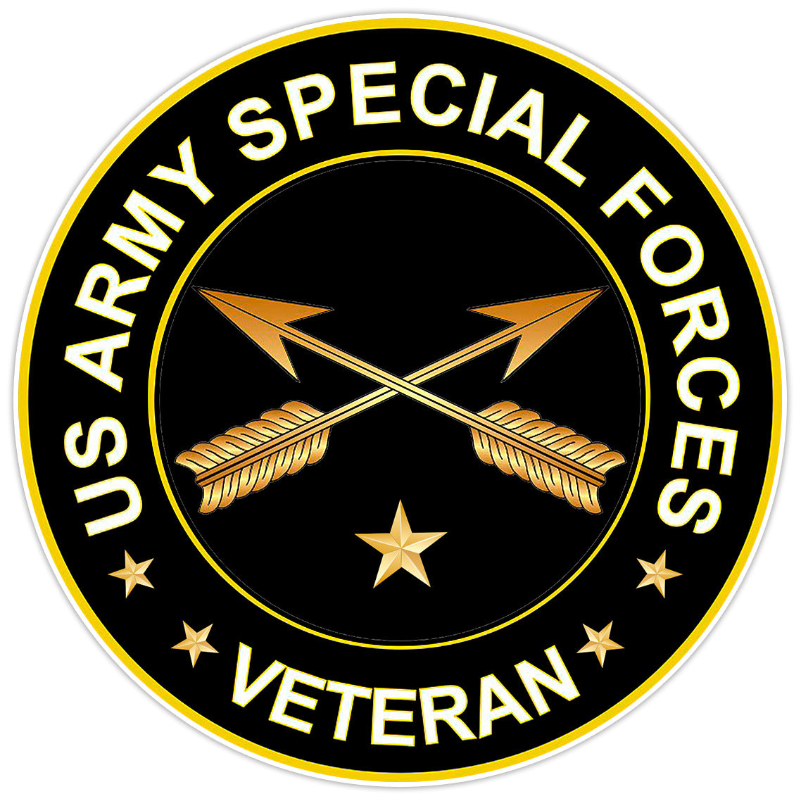 US Army Special Forces Veteran Bumper Sticker Vinyl Soldier Decal 5"