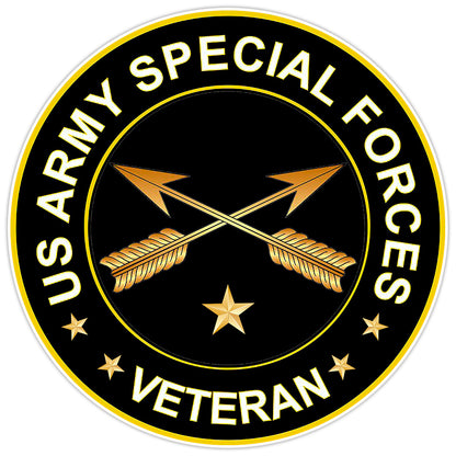 US Army Special Forces Veteran Bumper Sticker Vinyl Soldier Decal 5"