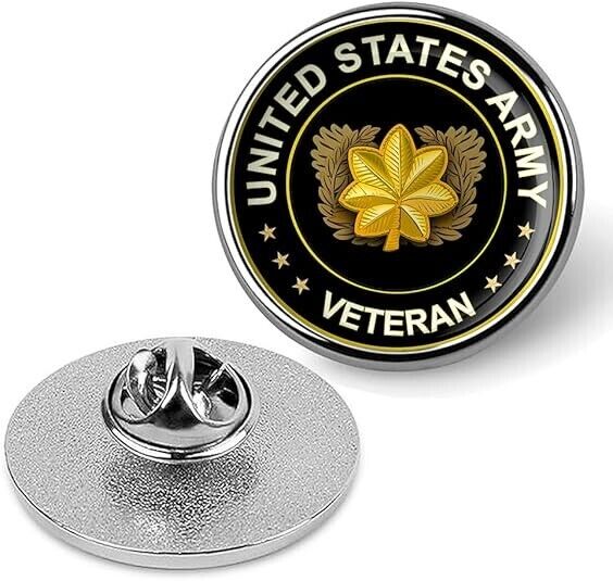 United States Army Veteran Tie Suit Shirt Lapel Pin - Silver