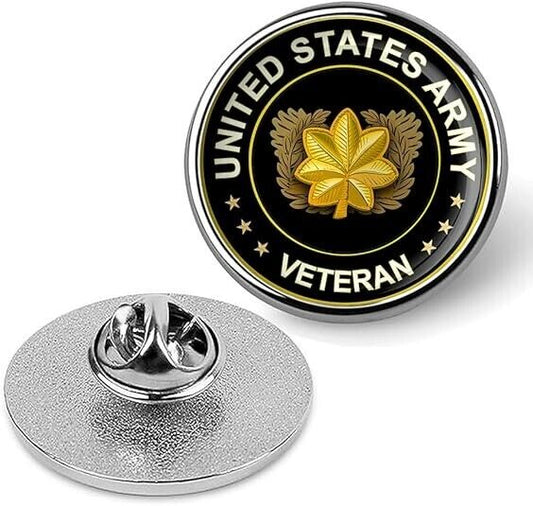 United States Army Veteran Tie Suit Shirt Lapel Pin - Silver