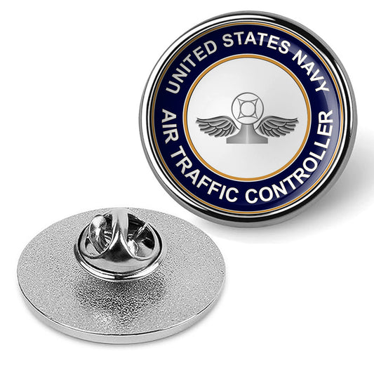 U.S. Navy Air Traffic Controller Tie Tac, Hat Pin, Badge, Lapel Pin - Silver
