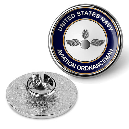 U.S. Navy Aviation Ordnanceman Tie Tac, Hat Pin, Badge, Lapel Pin - Silver