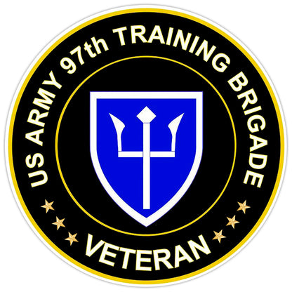 US Army 97th Training Brigade Veteran Bumper Sticker Military Vinyl Decal 5"