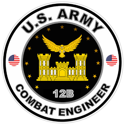 United States Army Combat Engineer Bumper Sticker Military Soldier Decal 5"