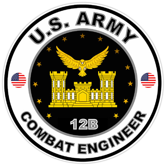 United States Army Combat Engineer Bumper Sticker Military Soldier Decal 5"
