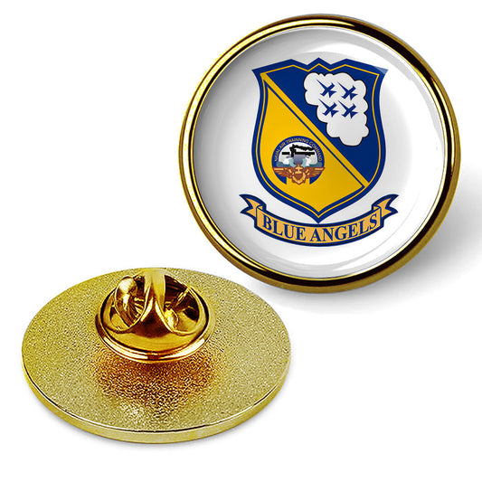 Navy Blue Angels Tie Tac, Hat Pin, Badge, Military Emblem Lapel Pin - Gold