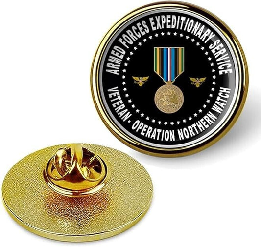 Armed Forces Expeditionary Service Operation Northern Watch Lapel Pin-Gold