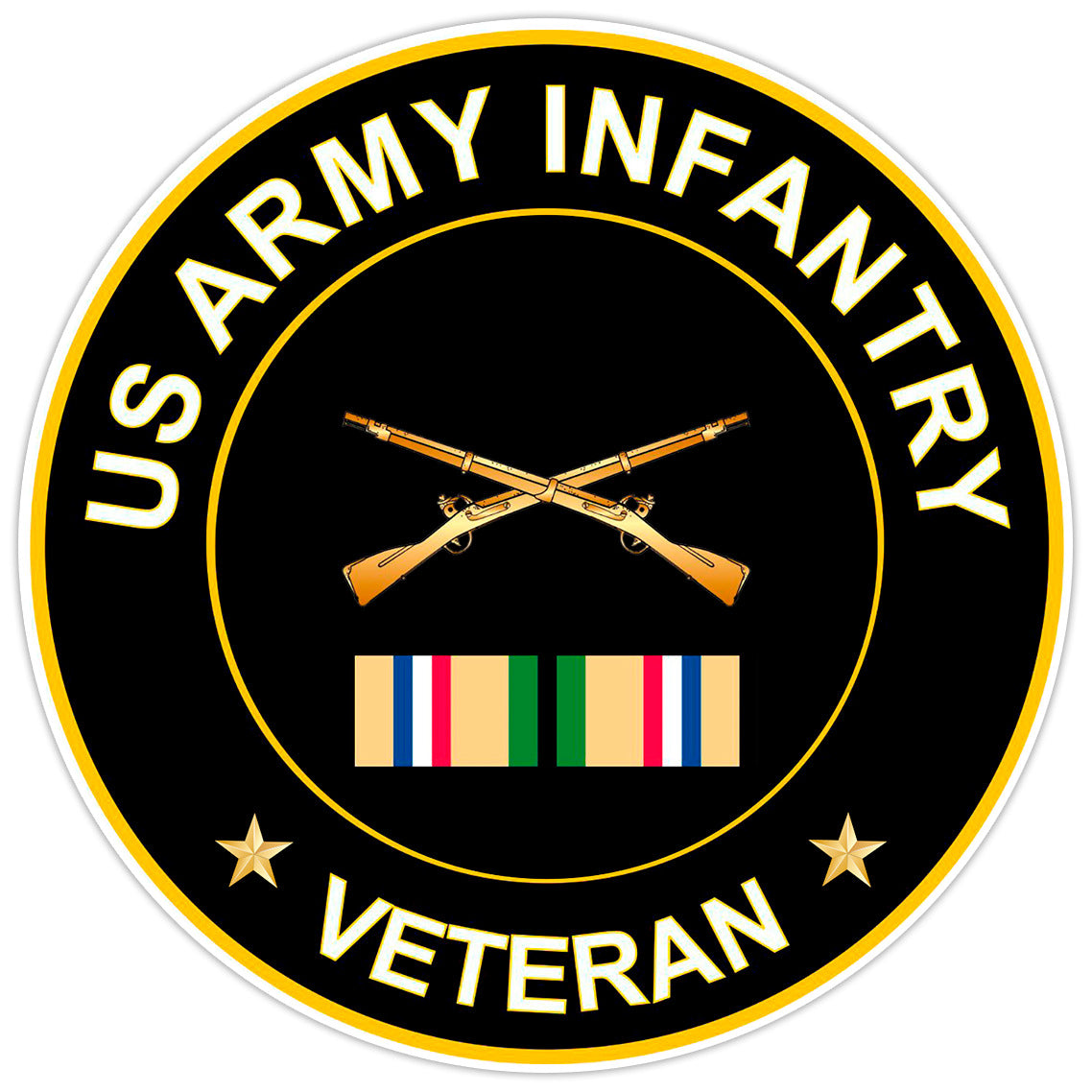 US Army Infantry Veteran Bumper Sticker Military Vinyl Soldier Decal 5"