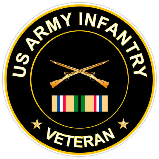 US Army Infantry Veteran Bumper Sticker Military Vinyl Soldier Decal 5"
