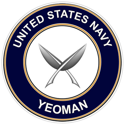 U.S. Navy Yeoman Bumper Sticker Military Vinyl Soldier Decal 5"
