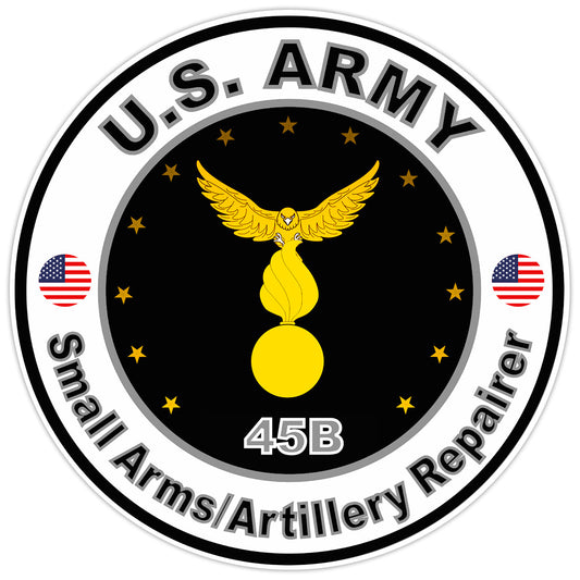 US Army Small Arms/Artillery Repairer Bumper Sticker Military Vinyl Decal 5"