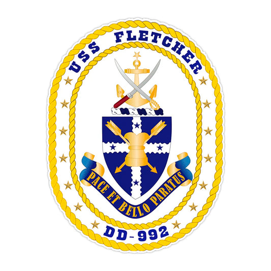 US Navy Ship USS Fletcher DD-992 Bumper Sticker Military Vinyl Soldier Decal 5"