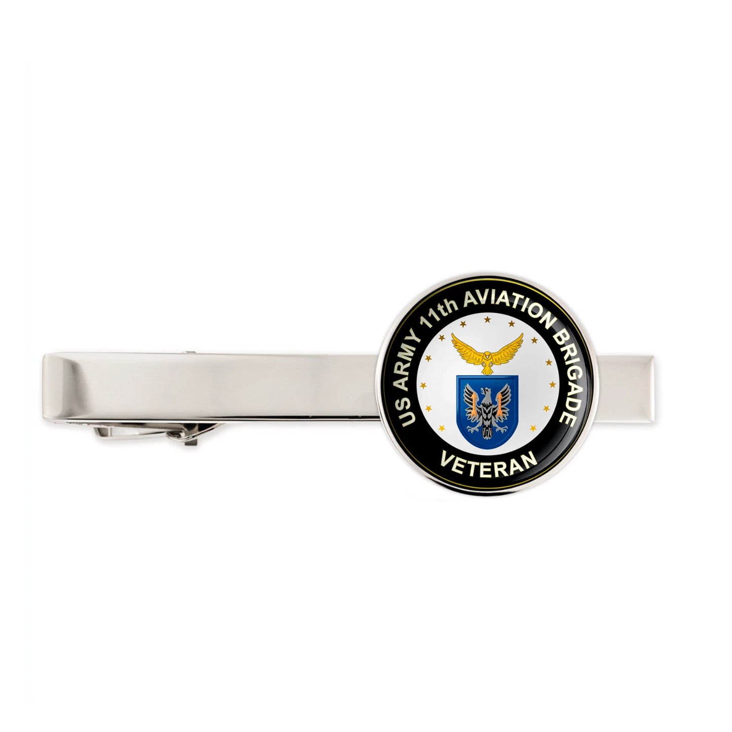 Us Army 11th Aviation Brigade Military Veteran Tie Clip Tie Bar Gift