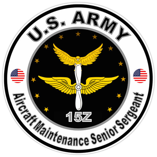 US Army Aircraft Maintenance Senior Sergeant Bumper Sticker Military Decal 5"