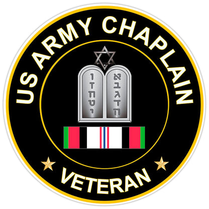 US Army Chaplain Veteran Bumper Sticker Military Vinyl Soldier Decal 5"