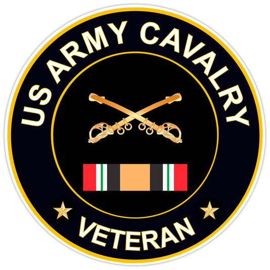 US Army Cavalry Veteran Bumper Sticker Military Vinyl Soldier Decal 5"