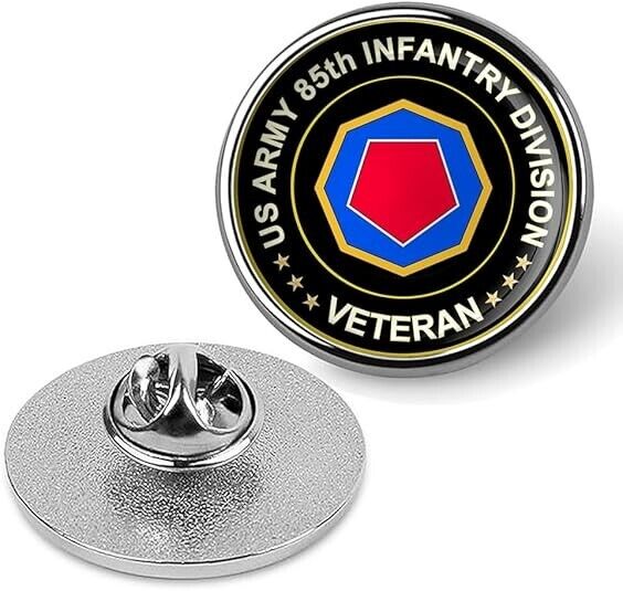 US Army 85th Infantry Division Veteran Tie Suit Shirt Lapel Pin - Silver