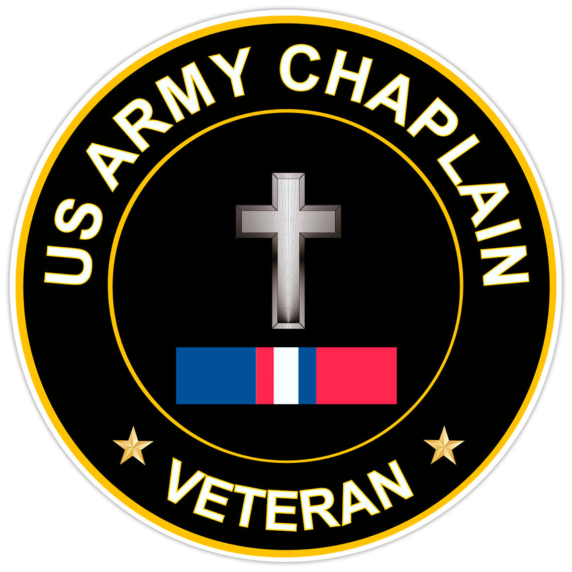 US Army Chaplain Veteran Bumper Sticker Military Vinyl Soldier Decal 5"