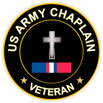 US Army Chaplain Veteran Bumper Sticker Military Vinyl Soldier Decal 5"