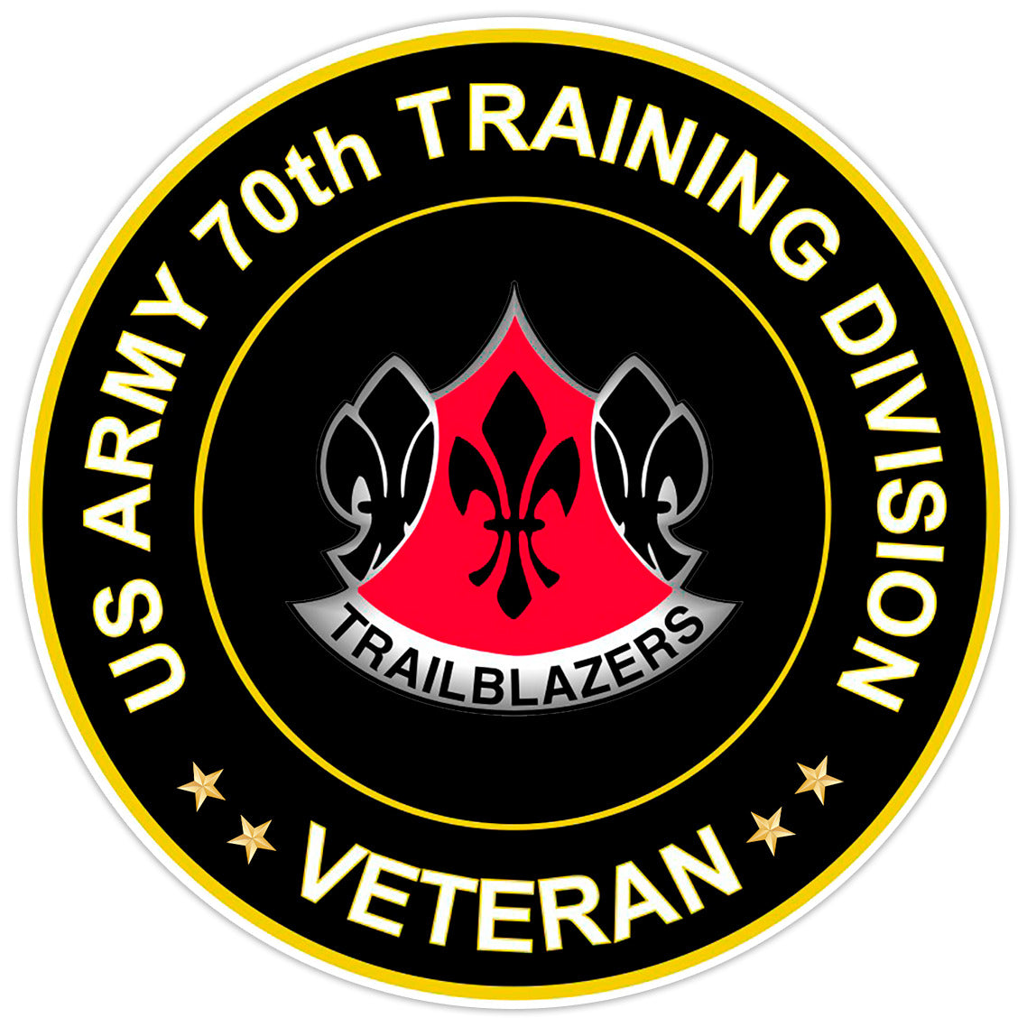 US Army 70th Training Division Veteran Bumper Sticker Military Vinyl Decal 5"