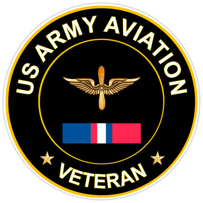 US Army Aviation Veteran Bumper Sticker Military Vinyl Soldier Decal 5"