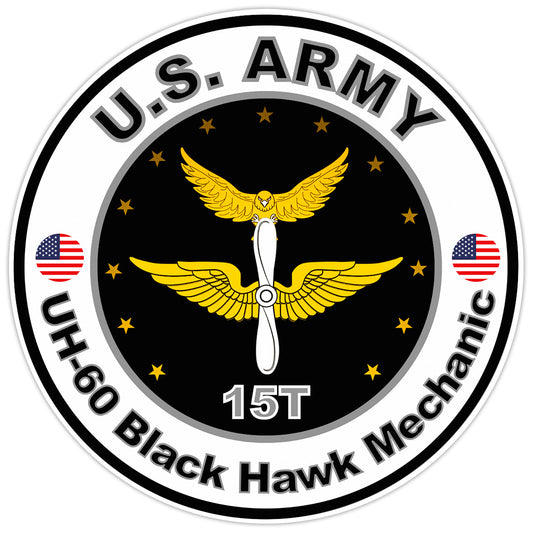 United States Army UH-60 Black Hawk Mechanic Bumper Sticker Military Decal 5"