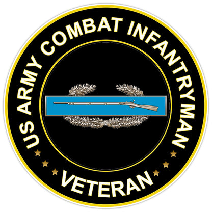 US Army Combat Infantryman Veteran Bumper Sticker Military Vinyl Decal 5"