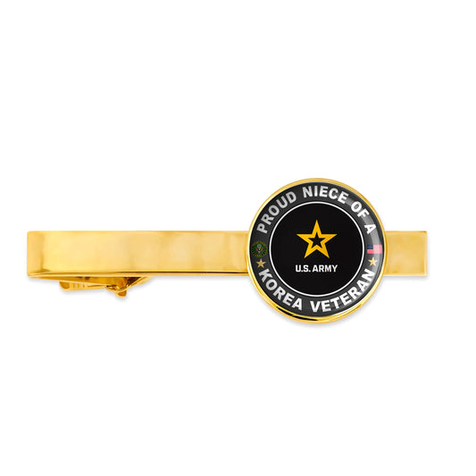 Us Army Proud Niece Of A korea Veteran Tie Clip Tie Bar Gift