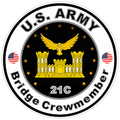 United States Army Bridge Crewmember Sticker Military Soldier Decal 5"