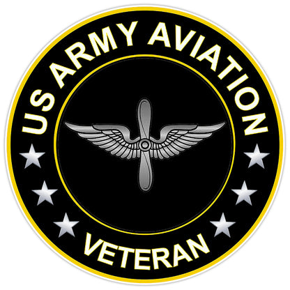 US Army Aviation Veteran Bumper Sticker Military Vinyl Soldier Decal 5"