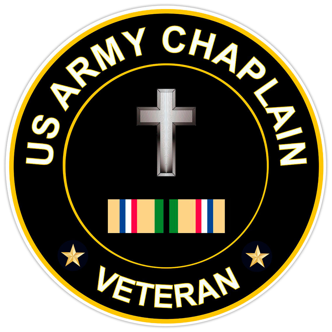US Army Chaplain Veteran Bumper Sticker Military Vinyl Soldier Decal 5"