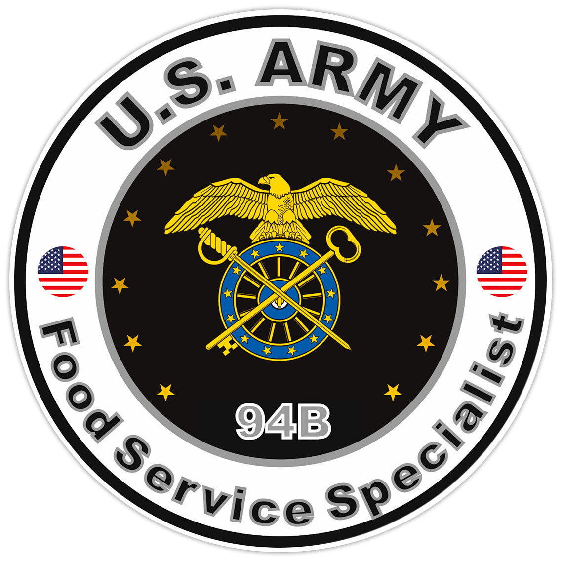 US Army Food Service Specialist Bumper Sticker Military Soldier Decal 5"