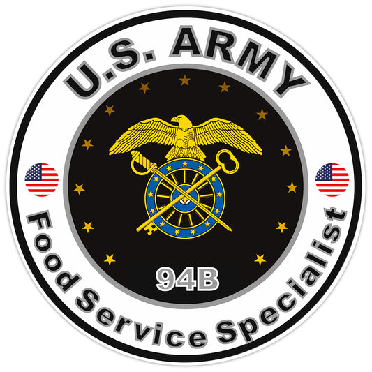 US Army Food Service Specialist Bumper Sticker Military Soldier Decal 5"