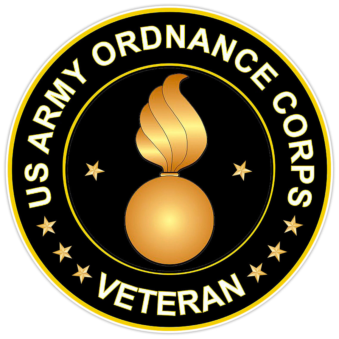 US Army Ordnance Corps Veteran Bumper Sticker Vinyl Soldier Decal 5"