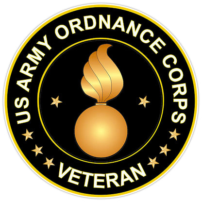 US Army Ordnance Corps Veteran Bumper Sticker Vinyl Soldier Decal 5"