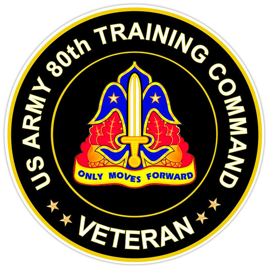 US Army 80th Training Command Veteran Bumper Sticker Military Vinyl Decal 5"