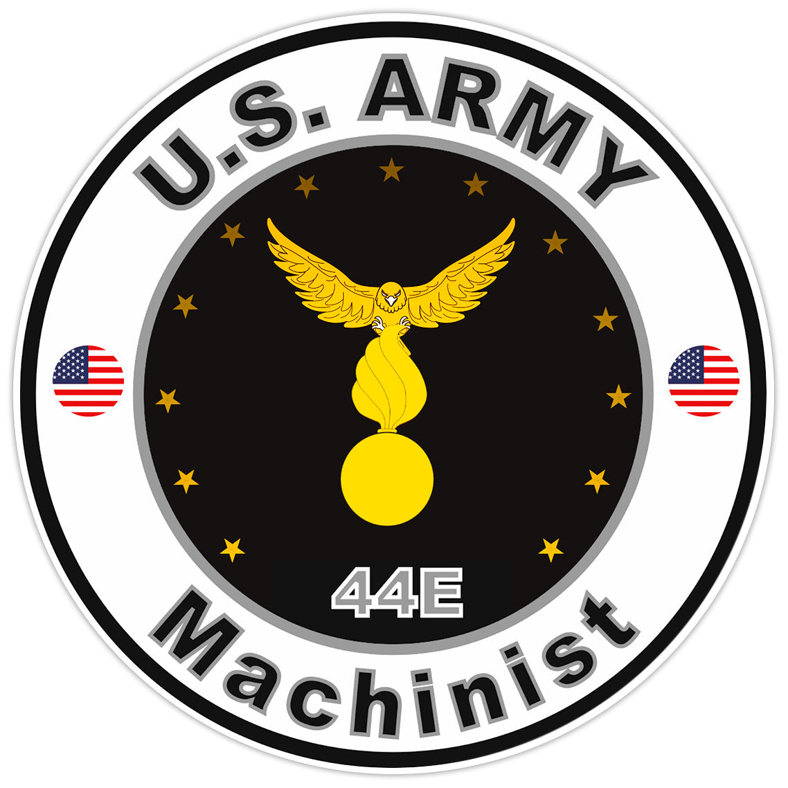 United States Army Machinist Bumper Sticker Military Soldier Decal 5"