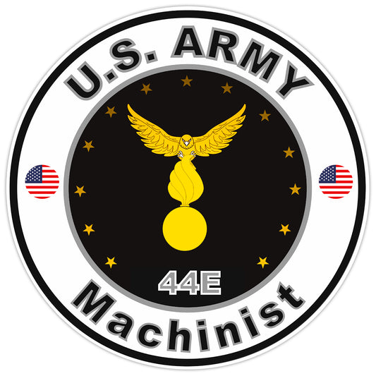 United States Army Machinist Bumper Sticker Military Soldier Decal 5"