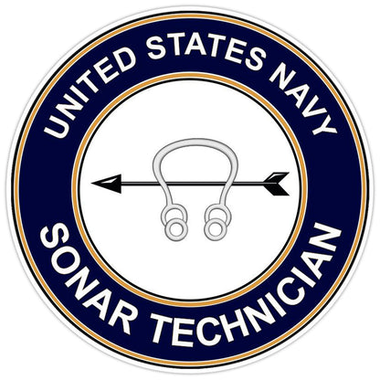 U.S. Navy Sonar Technician Bumper Sticker Military Vinyl Soldier Decal 5"
