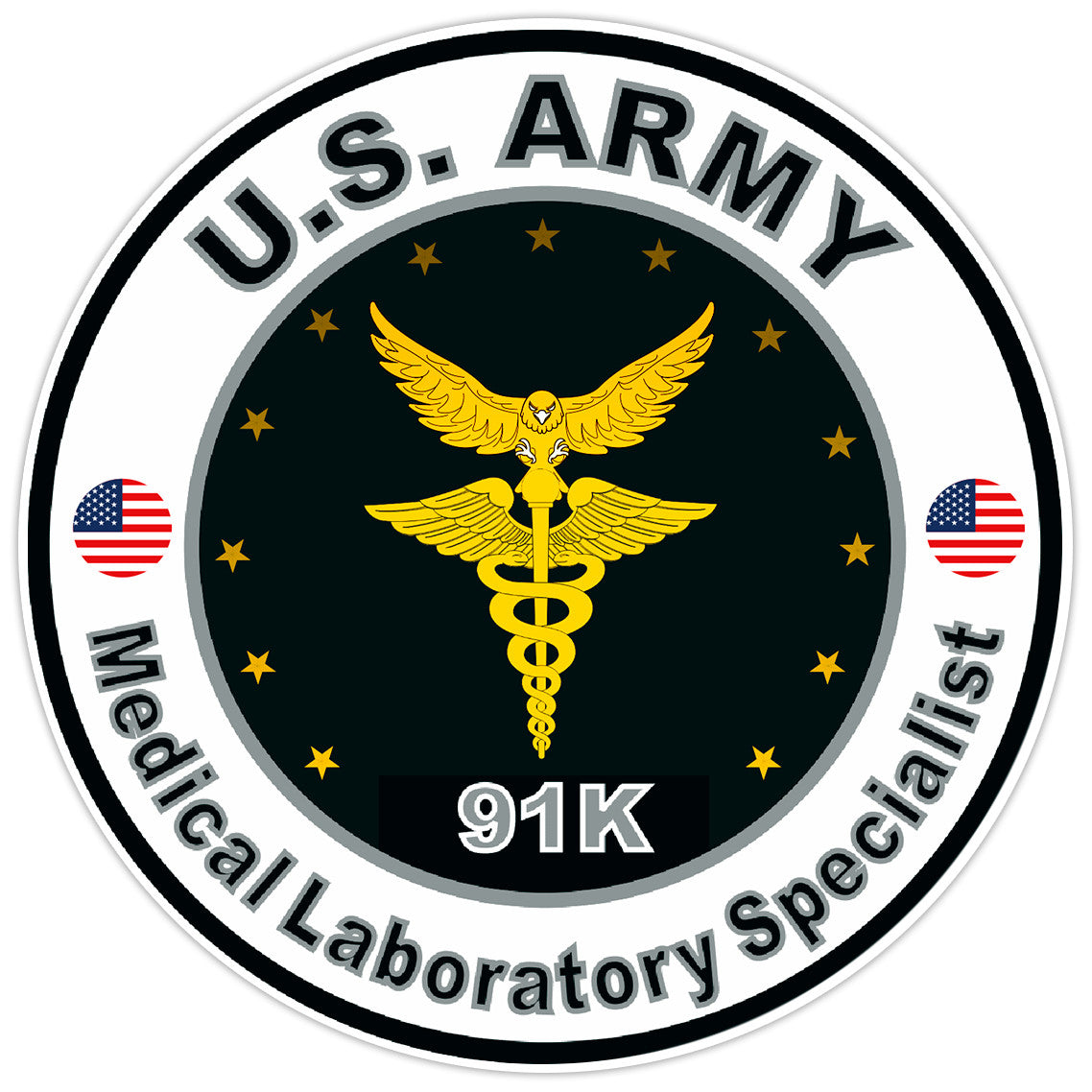 US Army Medical Laboratory Specialist Bumper Sticker Military Soldier Decal 5"