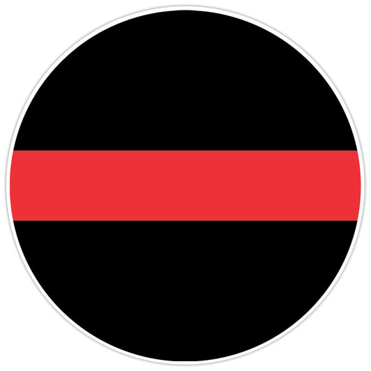 First Responder Firefighter Thin Red Line Bumper Sticker Military Vinyl Decal 5"