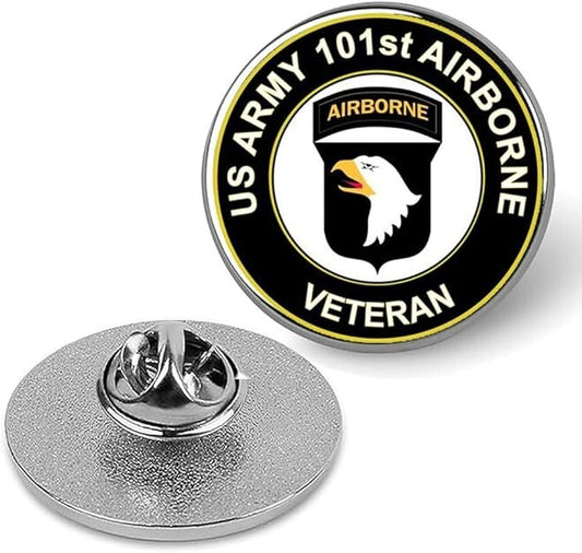 U.S. Army 101st Airborne Lapel Pin Veteran Tie Suit Shirt Pinback-Silver