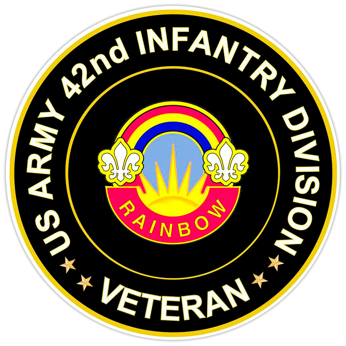 US Army 42nd Infantry Division Veteran Bumper Sticker Military Vinyl Decal 5"