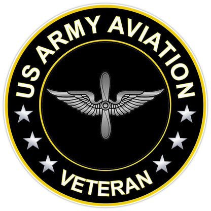US Army Aviation Veteran Bumper Sticker Military Vinyl Soldier Decal 5"