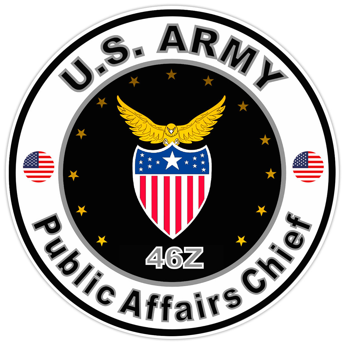 United States Army Public Affairs Chief Bumper Sticker Military Vinyl Decal 5"