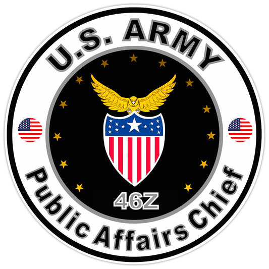 United States Army Public Affairs Chief Bumper Sticker Military Vinyl Decal 5"
