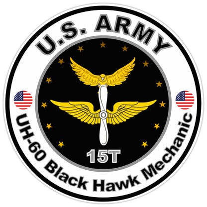 United States Army UH-60 Black Hawk Mechanic Bumper Sticker Military Decal 5"