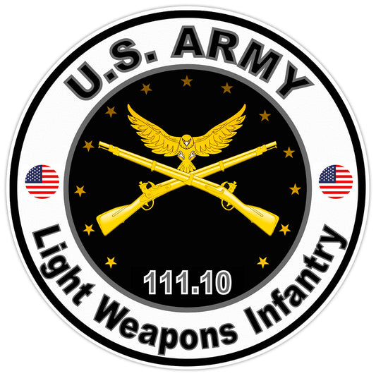 US Army Light Weapons Infantry Bumper Sticker Military Vinyl Soldier Decal 5"